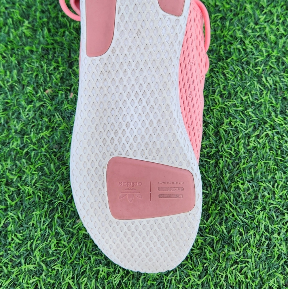 adidas Coral Pink Knit Sneakers with White Sole - Picture 7 of 7
